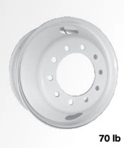 RTX Wheels – Steel Wheel – White – 22.5″x8.25″ 167.5mm – All weather Wheels – 28408E
